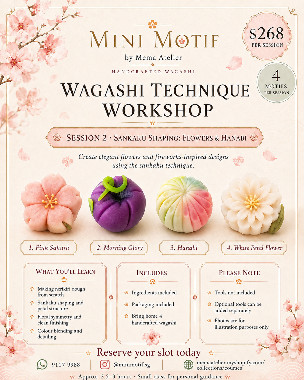 Wagashi (Individual) Workshop