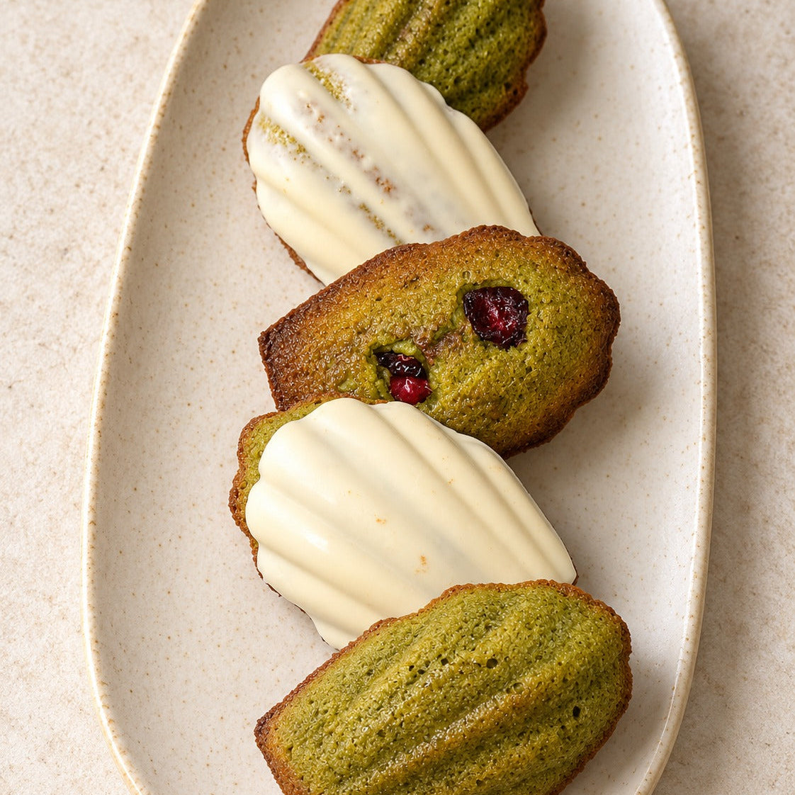 Kyoto Matcha, White Chocolate Madeleines with Cranberries (Minimum 5pcs)